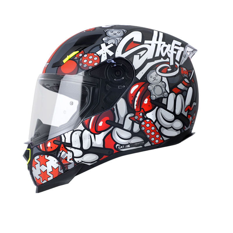 CASCO SHAFT SH-562 TRUE COLOR MATE GRIS ROJO