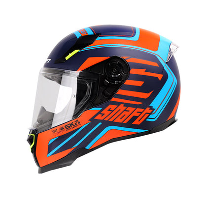 CASCO SHAFT SH-562 TRUKEER MATE AZUL NARANJA NEON-A