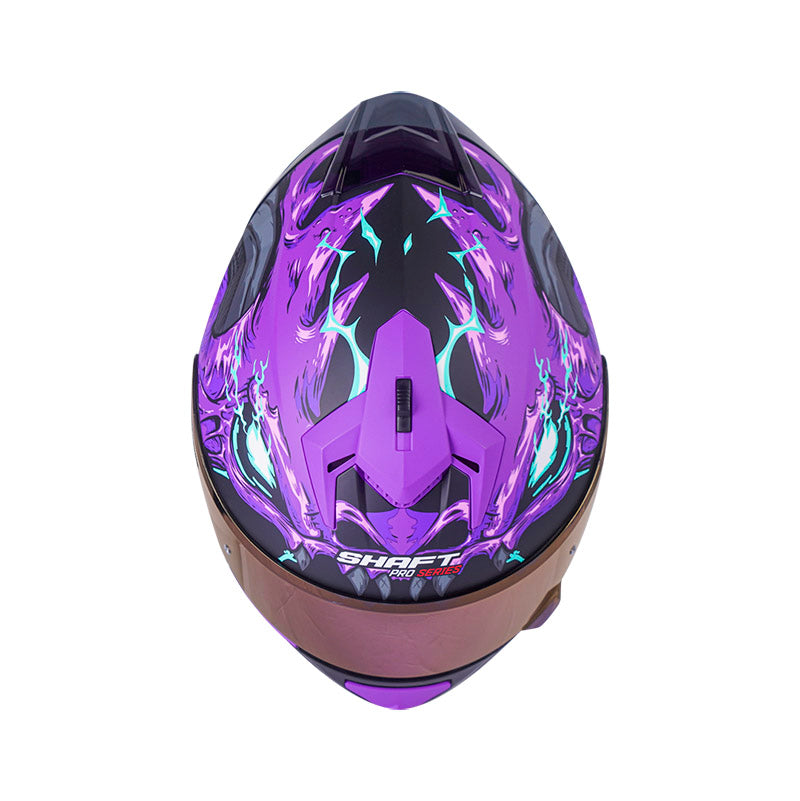 CASCO SHAFT SHPRO 610EVO DRAGON FIRE MATE MORADO TURQUESA American Motos
