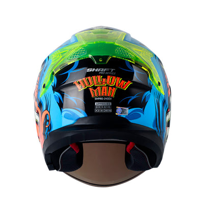 CASCO SHAFT SH-240DV PRO HALLOW MAN BRILLANTE AZUL NARANJA