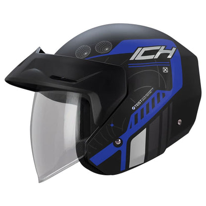 CASCO ICH ICH-101 STELARS MATE NEGRO AZUL