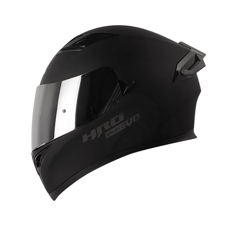 CASCO HRO HRO-514DV SOLID MATE NEGRO NEGRO VISOR PLATA