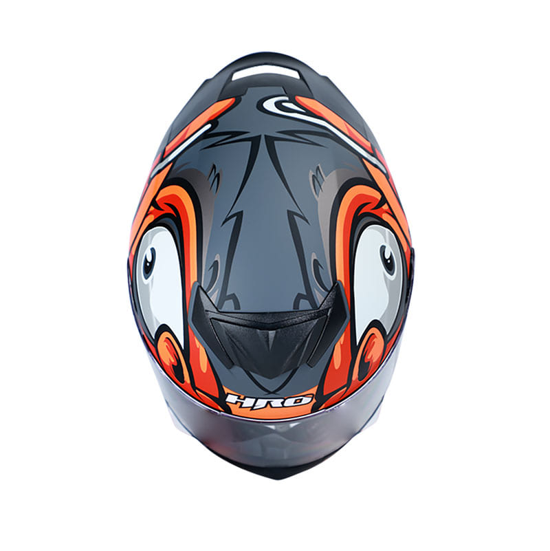 CASCO HRO HRO-511 FUNKY MONK MATE GRIS NARANJA NEON