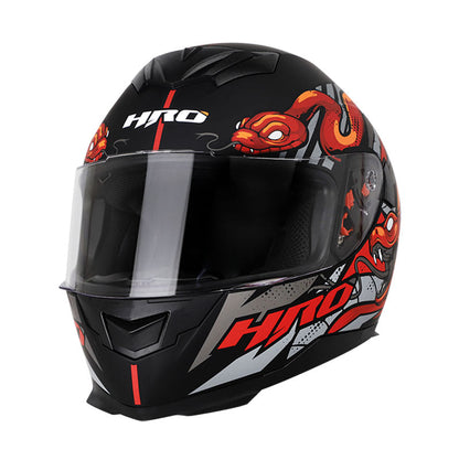 CASCO HRO HRO-511 SABURO MATE NEGRO ROJO