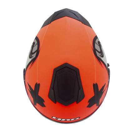 CASCO HRO HRO-518DV REAL EMOJIS MATE NARANJA NEON GRIS