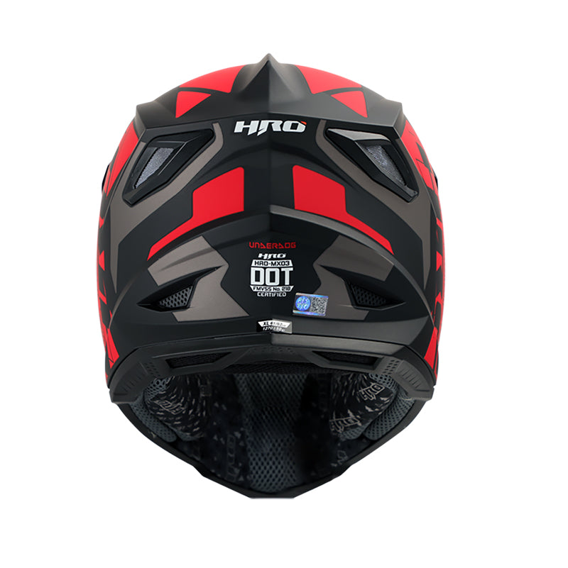 CASCO HRO HRO-MX03 UNDERDOG MATE NEGRO ROJO