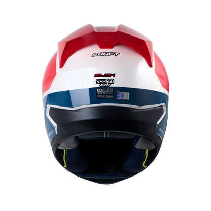 CASCO SHAFT SH-560 EVO BLOCK BLANCO ROJO VISOR IRIDIUM