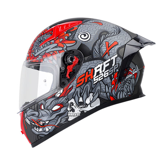 CASCO SHAFT SH-526SP DRAKON MATE NEGRO ROJO SM