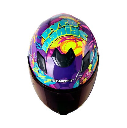 CASCO SHAFT SH-559 PYRO MORADO AZUL VISOR IRIDIUM MORADO