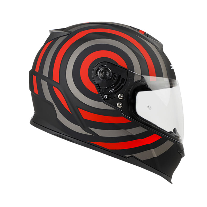 CASCO SHAFT SH-502 C-RAY MATE NEGRO ROJO