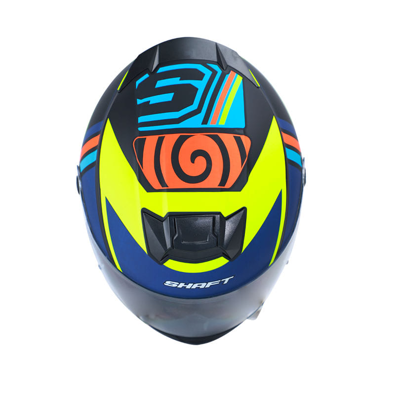 CASCO SHAFT SH-502 POLOYI MATE NEGRO NARANJA NEON