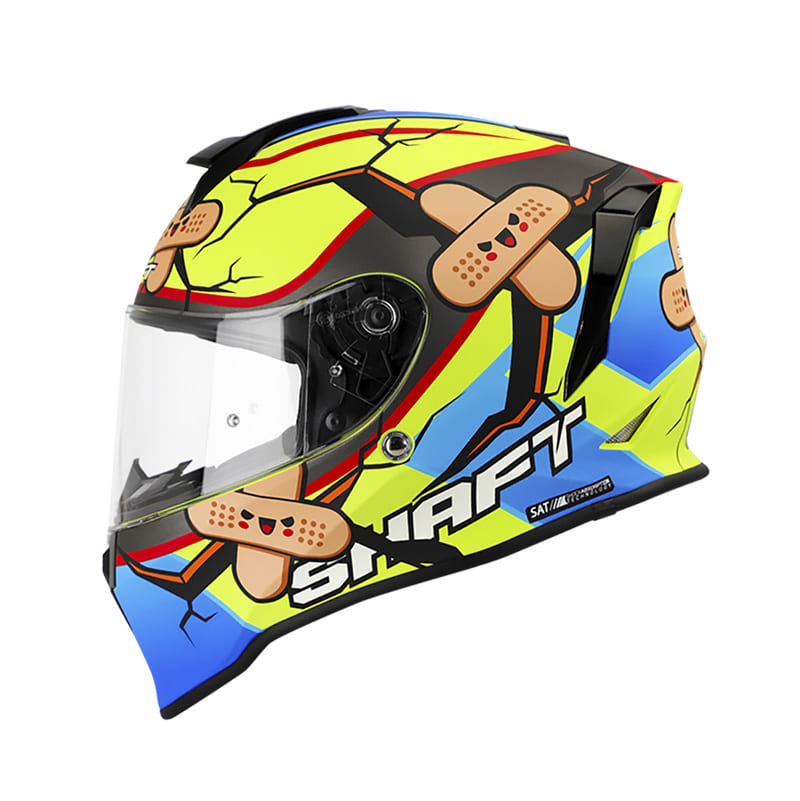 CASCO SHAFT SH-551 NEVER BROKE MATE AMARILLO NEON AZUL