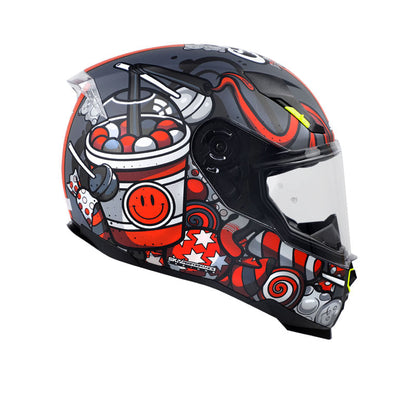 CASCO SHAFT SH-562 TRUE COLOR MATE GRIS ROJO