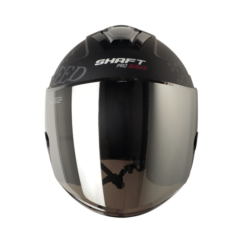 CASCO SHAFT SH-240DV PRO RETRUM MATE NEGRO GRIS VISOR PLATA