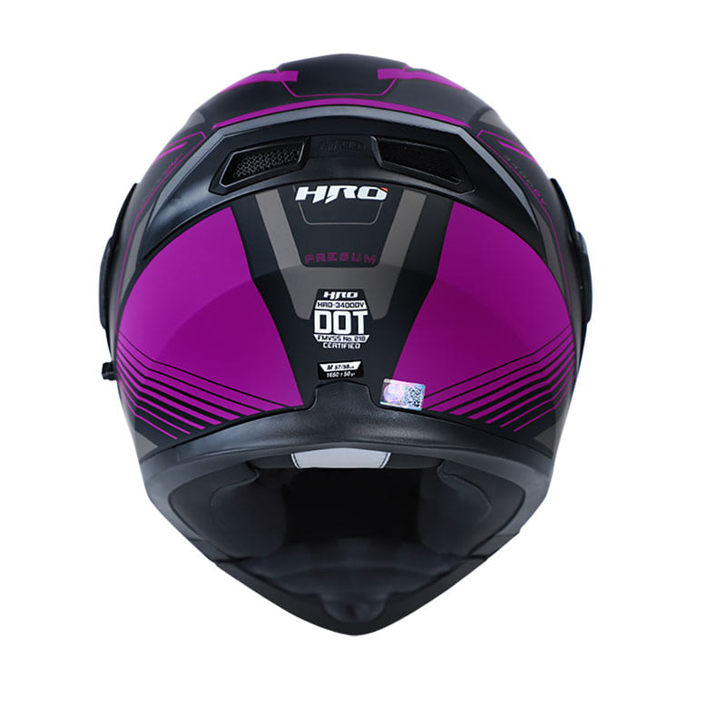 CASCO HRO HRO-3400DV PRESUM MATE NEGRO MORADO NEON