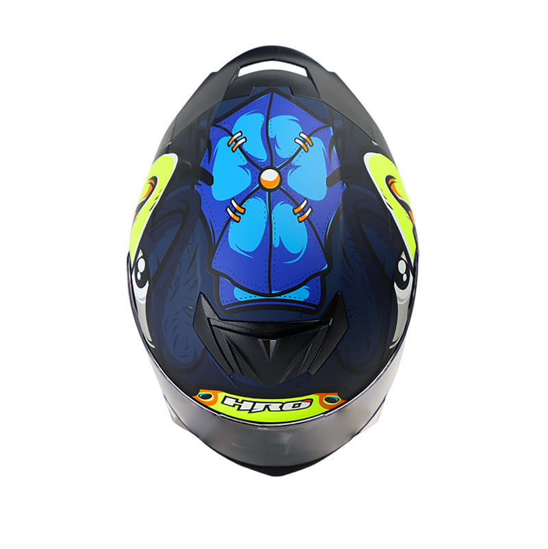 CASCO HRO HRO-511 CHULO AZUL NAVYY AMARILLO NEON