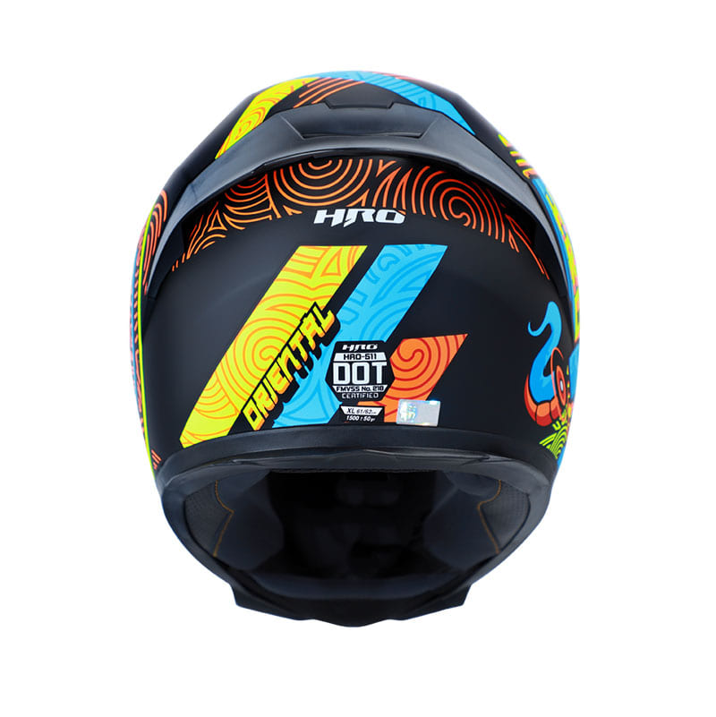 CASCO HRO HRO-511 ORIENTAL MATE NEGRO AMARILLO NEON