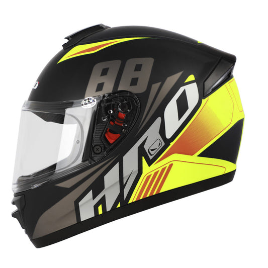 CASCO HRO HRO-516 ZURKO MATE NEGRO AMARILLO NEON