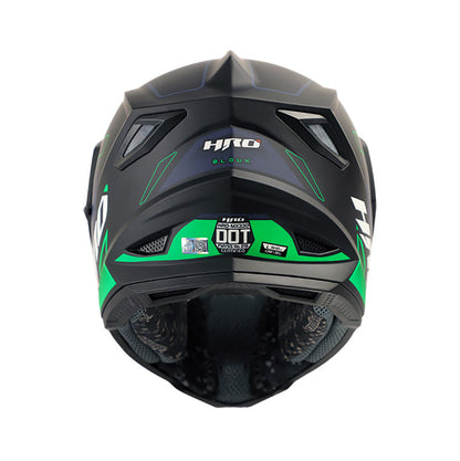 CASCO HRO HRO-MX330DV BLOUK MATE NEGRO VERDE NEON