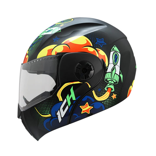 CASCO ICH ICH-3110S SPACE MATE NEGRO VERDE NEON