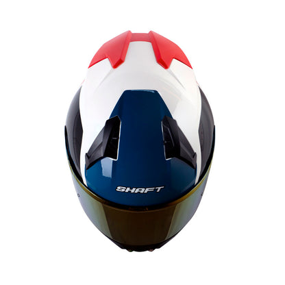 CASCO SHAFT SH-560 EVO BLOCK BLANCO ROJO VISOR IRIDIUM