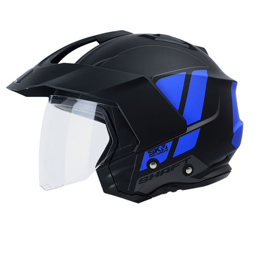 CASCO SHAFT SH-227 SHOCK MATE NEGRO AZUL