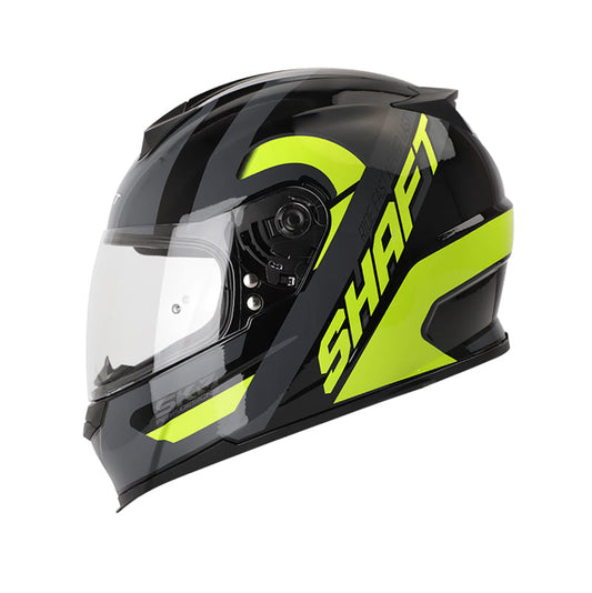 CASCO SHAFT SH-502 BASSIK NEGRO AMARILLO NEON