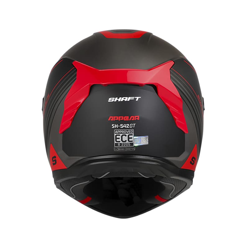 CASCO SHAFT SH-542GT APPEAR MATE NEGRO ROJO