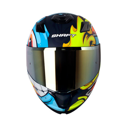 CASCO SHAFT SH-559 SKY MATE AZUL OSCURO AZUL VISOR IRIDIUM