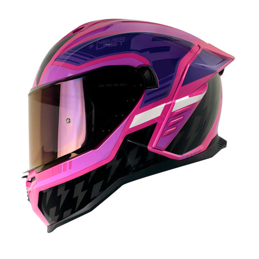 CASCO SHAFT SH-598GTR XEPA FUCSIA MORADO VISOR IR.MORADO