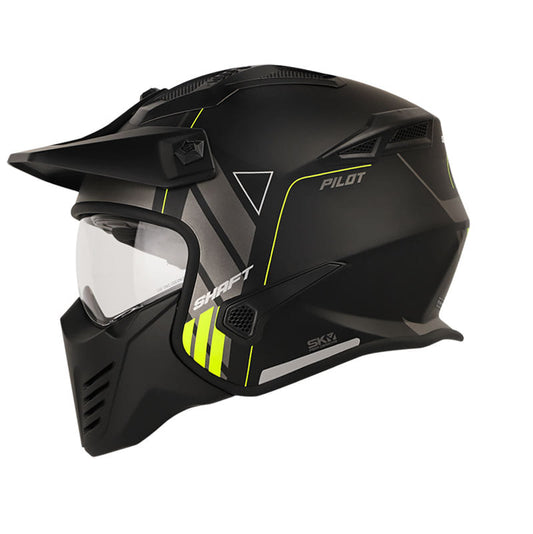 CASCO SHAFT SH-225 EXPERT MATE NEGRO AMARILLO NEON