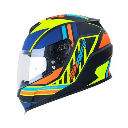 CASCO SHAFT SH-502 POLOYI MATE NEGRO NARANJA NEON