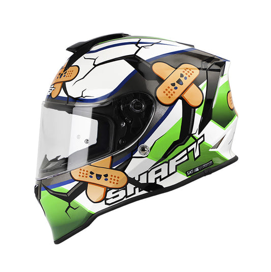 CASCO SHAFT SH-551 NEVER BROKE BLANCO VERDE NEON