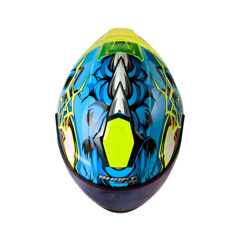 CASCO SHAFT SH-240DV PRO HALLOW MAN BRILLANTE AZUL NARANJA