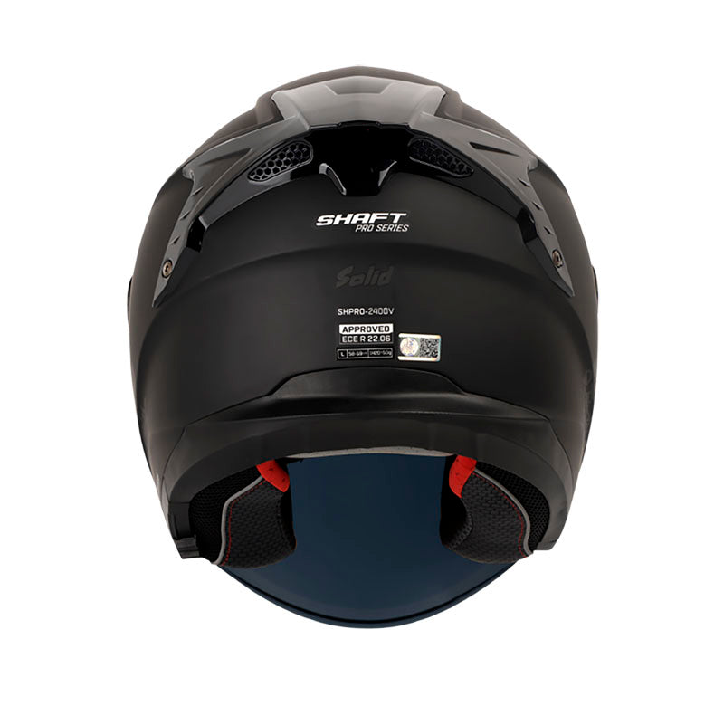 CASCO SHAFT SH-240DV PRO SOLID MATE NEGRO VISOR IRIDUM AZUL