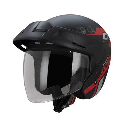 CASCO ICH ICH-101 STELARS MATE NEGRO ROJO