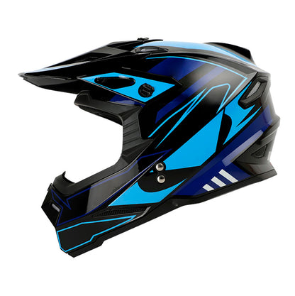 CASCO HRO HRO-MX03 WAYLER BRILLANTE NEGRO AZUL