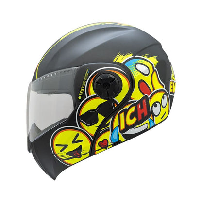 CASCO ICH ICH-3110S EMOJI MATE NEGRO COLORFULL