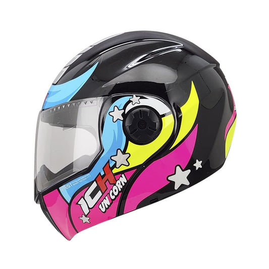 CASCO ICH ICH-3110S UNICORN NEGRO FUCSIA NEON