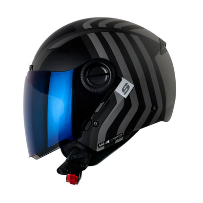 CASCO SHAFT SH-212 ABSTRACT MATE GRIS NEGRO VISOR IRIDIUM