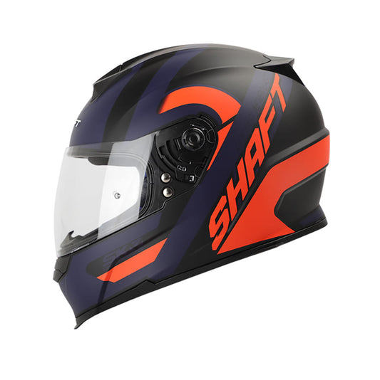 CASCO SHAFT SH-502 BASSIK MATE NEGRO NARANJA NEON