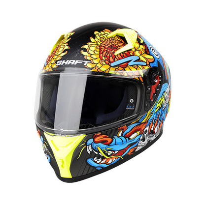 CASCO SHAFT SH-526SP DRAKON MATE NEGRO AMARILLO NEON