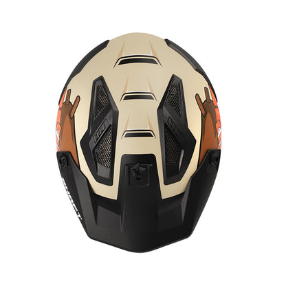 CASCO SHAFT SH-225 FIGHTER MATE CAFE NARANJA NEON VISOR HUMO