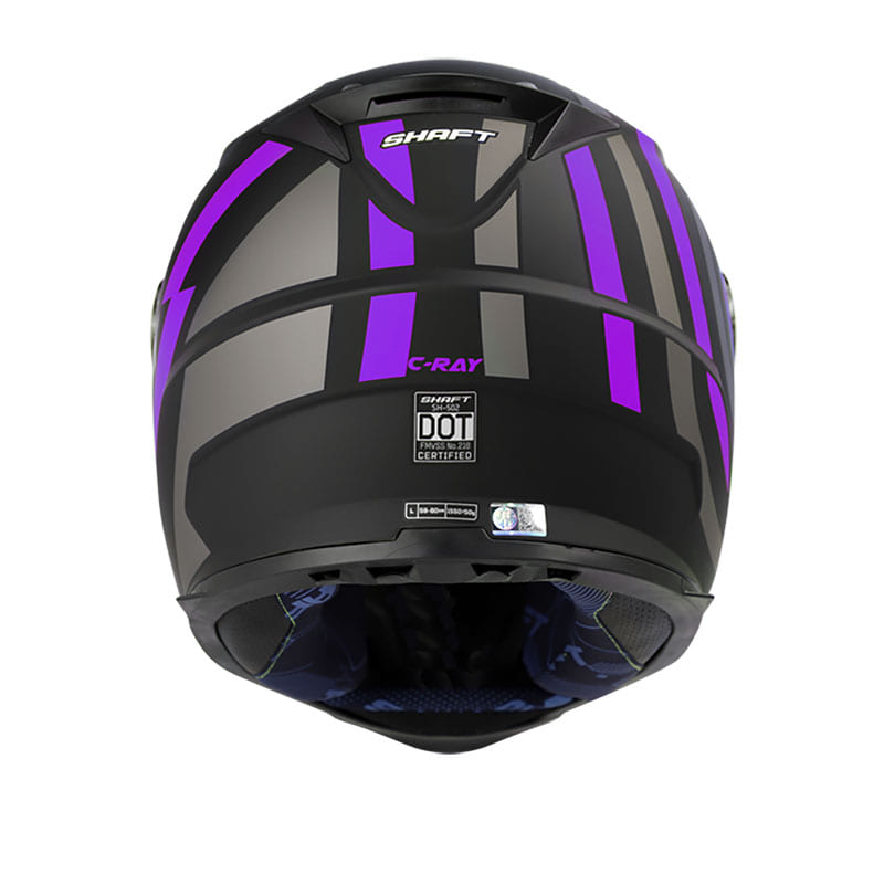 CASCO SHAFT SH-502 C-RAY MATE NEGRO MORADO NEON