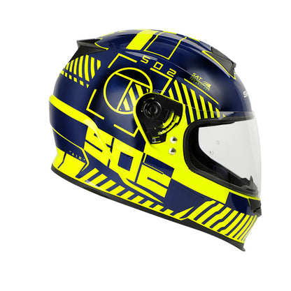 CASCO SHAFT SH-502 CROSSLINE AMARILLO NEON AZUL NAVY