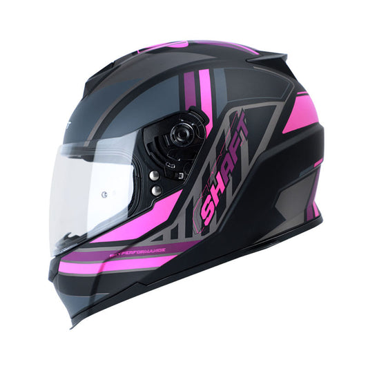 CASCO SHAFT SH-502 POLOYI MATE NEGRO FUCSIA NEON