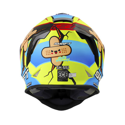 CASCO SHAFT SH-551 NEVER BROKE MATE AMARILLO NEON AZUL