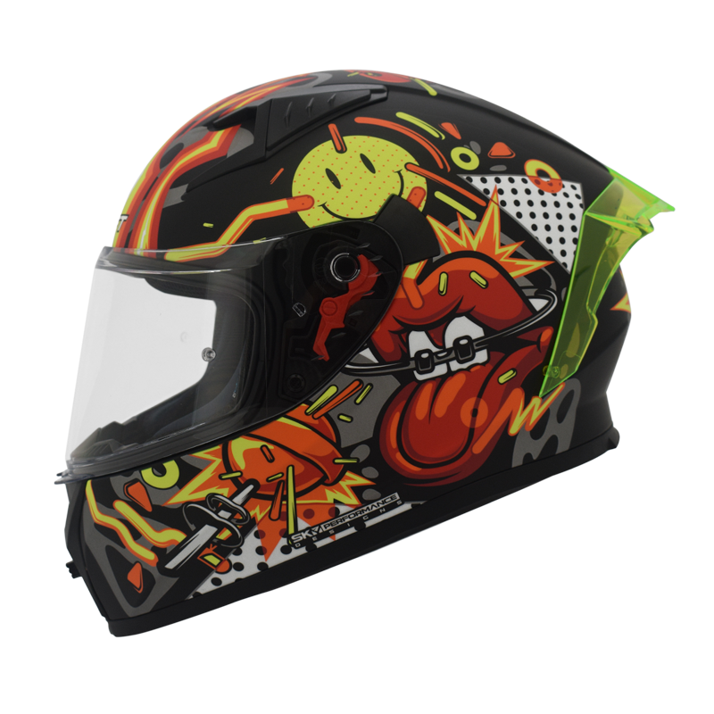 CASCO SHAFT SH-526SP ANYTHING MATE NEGRO NARANJA NEON