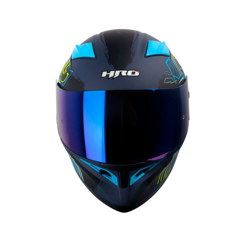 CASCO HRO HRO-514DV GRUNGE MATE AZUL AZUL VISOR IRIDIUM