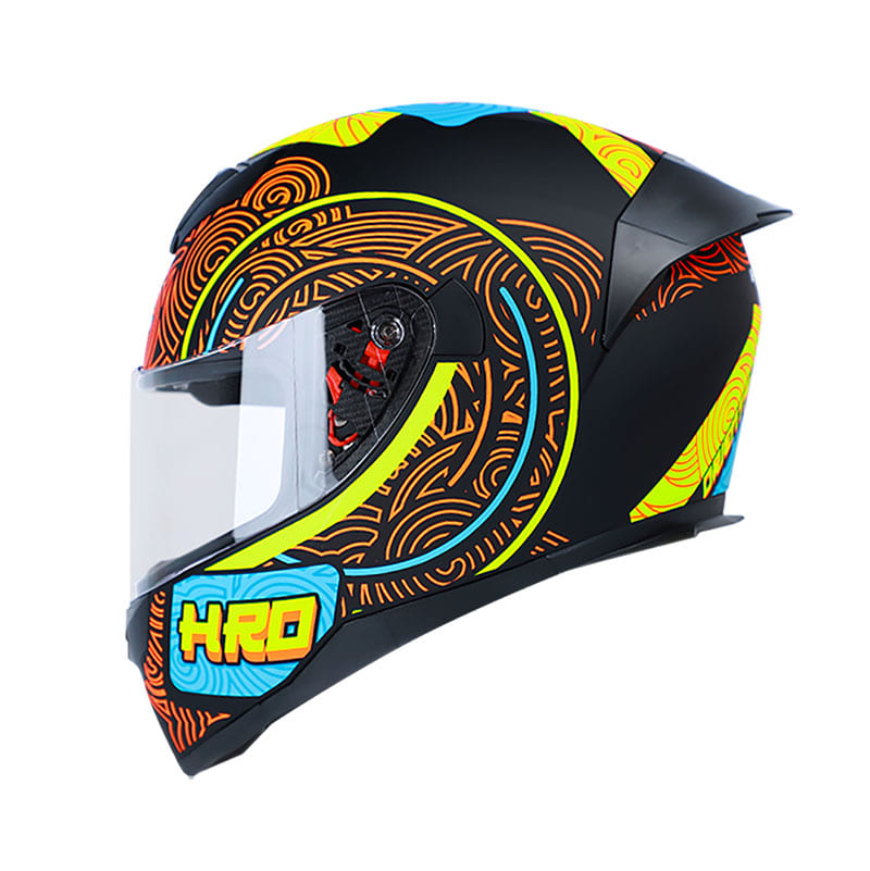 CASCO HRO HRO-511 ORIENTAL MATE NEGRO AMARILLO NEON